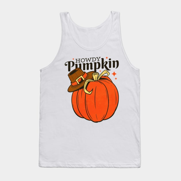 Pumpkin with cowboy hat Tank Top by mehdime